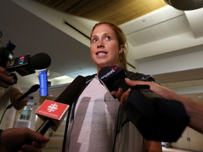 Paula Findlay arrived back in Edmonton Wednesday, an experience she says was a lot different from the first time she returned from ITU competition. (Perry Mah, Edmonton Sun)