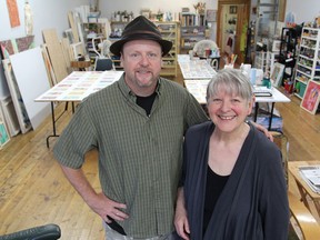 Ben Darrah, left, and his mother Ann Clarke are opening up a new art centre in the village of Newburgh, which will feature exhibitions, workshops and art classes. (Michael Lea/The Whig-Standard)