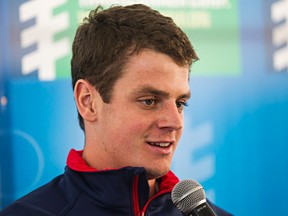 Jonathan Brownlee has reached the podium in his last three events. (Codie McLachlan, Edmonton Sun)