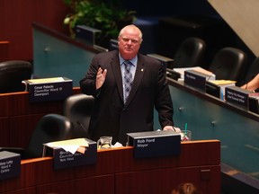 Toronto Mayor Rob Ford in council on Tuesday, August 26, 2014. (Jack Boland/Toronto Sun)