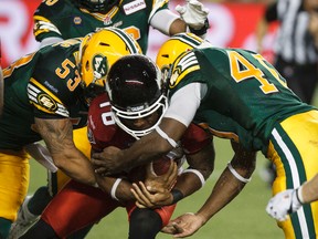 Edmonton Eskimos players chalk Stampeders's social media taunts to Calgary's propensity for chirping. (Ian Kucerak, Edmonton Sun)