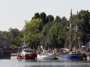 The tall ship Playfair, right, will be one of two such vessels in Port Stanley this weekend for Harbourfest, on through Monday. (File photo)