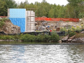 Gino Donato/The Sudbury Star   
Work is continuing on the Northern Water Sports Centre on Ramsey Lake Road. The new $4.6-million centre is expected to open its doors in the spring of 2015. For more information, go to www.nwsc.ca.