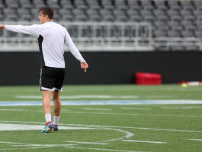 After injuries and a recall, Mason Trafford is left as the only member of the back line the team started the fall season with who will play Saturday night. (Chris Hofley/Ottawa Sun)