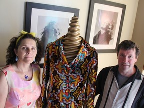 Isabel and David Weber are opening Joie de Vintage in downtown Sarnia. The store will feature vintage clothing and other items, including Marilyn Monroe photos like those pictured on the wall. TYLER KULA/ THE OBSERVER/ QMI AGENCY