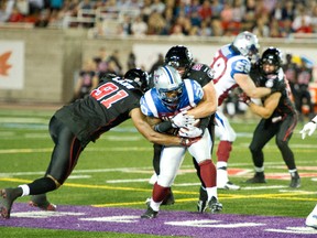 The Alouettes host the Ottawa RedBlacks at Percival Molson Memorial Stadium in Montreal, Friday, Aug. 29, 2014. MARTIN ALARIE / QMI AGENCY