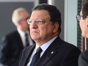 European Commission President Jose Manuel Barroso attends the "West Balkan Conference" at the chancellery in Berlin August 28, 2014.(REUTERS/John Macdougall/Pool)