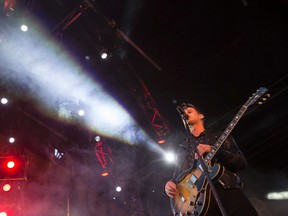 Mark Foster of Foster The People performs on stage during SONiC BOOM 2014 at Northlands in Edmonton, Alta., on Saturday, Aug. 30, 2014. The multi-artist show runs through Sunday, Aug. 31. Ian Kucerak/Edmonton Sun/ QMI Agency