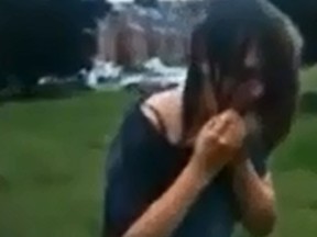 Isabelle Roberts' attempt at the ice bucket challenge left her with a dislocated jaw. (YouTube screengrab)