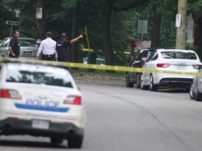 Police shut two blocks of Rideau Terrace after a suspicious-looking tubular object with wires was found in one of the units of an apartment building Sunday morning, Aug. 31, 2014. 
DOUG HEMPSTEAD/Ottawa Sun/QMI AGENCY
