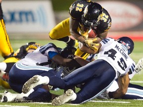 The Argos and Ticats play Monday in the Labour Day Classic. (Reuters)