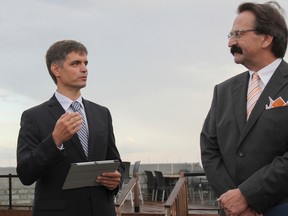 The Ukrainian Ambassador to Canada, Vadym Prystaiko, left, and Lubomyr Luciuk, a professor of political geography at Royal Military College of Canada.
