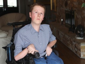 Thomas Sorensen, 17, poses at his parent's southeast Calgary, Alta house April 28, 2013. Jim Wells/Calgary Sun/QMI Agency