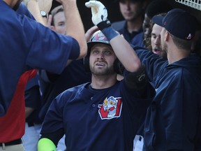 The Goldeyes have plenty to celebrate, but little time to do it. (KEVIN KING/Winnipeg Sun)