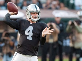 The Oakland Raiders appear poised finally on the brink of respectability, thanks in no small part to the play of young quarterback Derek Carr. (USA Today file photo)
