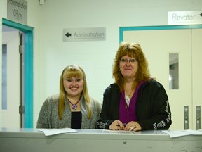 Volunteers like Kaitlyn and Tammy Erickson help to fill mandatory positions during every home game that’s hosted by the Drayton Valley Thunder. The Thunder is looking to add to its complement of volunteers.