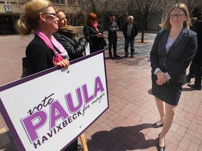 Paula Havixbeck says she has no plans to exit the mayoral race, much to the chagrin of Gord Steeves. (Chris Procaylo/Winnipeg Sun file photo)