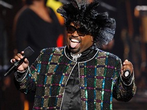 Cee Lo Green wears a Patti LaBelle wig while performing a tribute to the lifetime achievement award winner at the 2011 BET Awards in Los Angeles June 26, 2011.  REUTERS/Mario Anzuoni