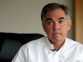 PC leadership candidate Jim Prentice speaks in Calgary, Alta., on August 28, 2014. (Darren Makowichuk/QMI Agency)