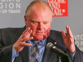 Rob Ford at a mayoral debate on Sept. 4, 2014. (Dave Thomas/Toronto Sun)