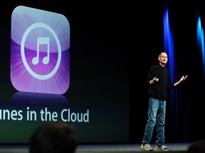 Steve Jobs talking about iCloud software. REUTERS/Beck Diefenbach