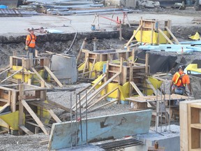 Gino Donato/The Sudbury Star
In this file photo, construction is continuing on the final phase of the Laurentian School of Architecture in downtown Sudbury, the final phase of the development will be complete by 2015.