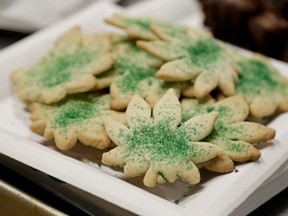 Cookies shaped as a marijuana plant. 

REUTERS/Jason Redmond