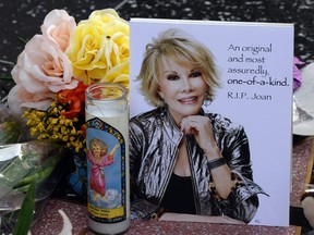 in Hollywood.Flowers are placed on the Hollywood Walk of Fame Star for Joan Rivers.