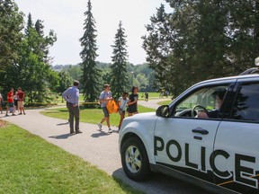 The first-year student was struck on this pathway close to University of Waterloo residences. (DAVE THOMAS/Toronto Sun)