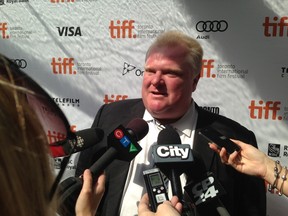 Rob Ford makes a red carpet appearance at TIFF in 2013. (Toronto Sun file photo)