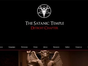 Screen grab from the Satanic Temple's Detroit website.