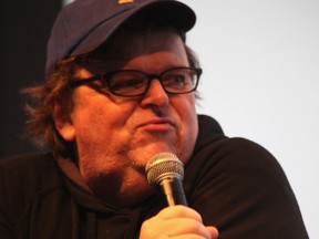 Michael Moore is pictured at an event in New York City in March 2013. (Donald Bowers/Getty Images for MoveOn.org Civic Action/AFP)