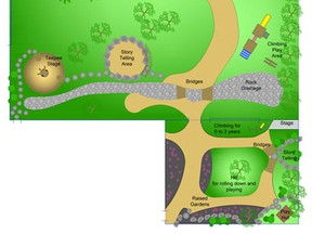 The small section of the Vulcan Daycare Society’s grounds illustrated in the bottom right has been completed. The society hopes to begin work on the larger part above next spring. 
Courtesy of Vulcan Daycare Society