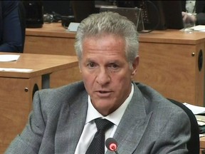 Tony Accurso during his appearance at the Charboneau commission, September 8, 2014, (TVA/Screengrab)