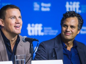 Channing Tatum (left) and Mark Ruffalo during the press conference for Foxcatcher at the TIFF Bell Lightbox during the Toronto International Film Festival in Toronto on Monday September 8, 2014. (Ernest Doroszuk/QMI Agency)