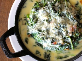 Creamy spinach with Irving Farm fresh bacon (SUPPLIED)