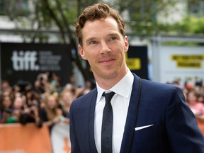 Benedict Cumberbatch on the red carpet for movie "The Imitation Game" at Princess of Wales Theatre in Toronto on Tuesday September 9, 2014. (Dave Abel/Postmedia Network)