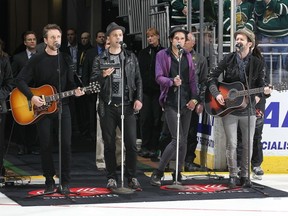 The Trews perform prior to play between the Val'Dor Foreurs and the London Knights in Game One of the 2014 Mastercard Memorial Cup Championship at the Budweiser Gardens on May 16, 2014 in London, Ontario, Canada. (Getty Images)