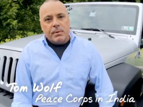 Alan Benyak appears in a campaign commercial for Democrat Tom Wolf. (YouTube)