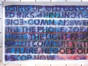 Late London artist Greg Curnoe?s Using Up Old Colour is part of a new exhibition, Text, on at Michael Gibson Gallery until Sept. 27. An opening reception is being held Thursday at 8 p.m.