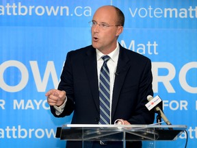 Candidate for Mayor of London, Matt Brown announces his platform during a press conference at Museum London on Wednesday September 10, 2014. MORRIS LAMONT / THE LONDON FREE PRESS / QMI AGENCY