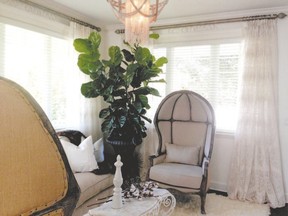 A little drapery fabric goes a long way to completing a space.  (Supplied photo)