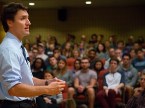 Justin Trudeau was in London Thursday speaking to students at Western University. MIKE HENSEN / THE LONDON FREE PRESS