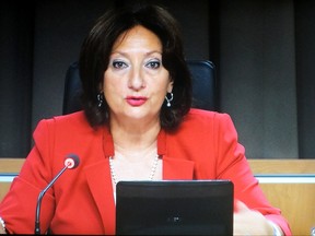 Justice France Charbonneau at the Charbonneau commission June 19 2012. (JEAN-LOUIS FORTIN/QMI Agency)