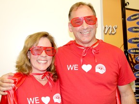 United Way of Chatham-Kent campaign co-chairs Margery and Dean Muharrem are shown during Thursday's launch. This year's campaign goal is $1.9 million. TREVOR TERFLOTH/ THE CHATHAM DAILY NEWS/ QMI AGENCY