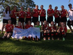 The St. Thomas Scorpions U14 girls won the LDYSL L5 Challenge Cup this past weekend. Contributed photo