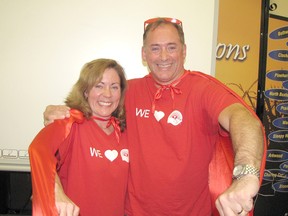 Donning red capes, Margery and Dean Muharrem, co-chairs of this year's Chatham-Kent United Way campaign, announced the fundraising goal of $1.9 million. They want people to be “Everyday Heroes” to help reach the target.