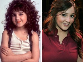 Alisan Porter in 1991's "Curly Sue," and in a 2006 file photo. (Handout/AFP)