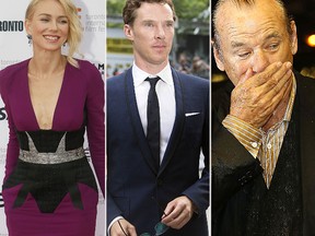 Naomi Watts, Benedict Cumberbatch and Bill Murray (QMI Agency photos)