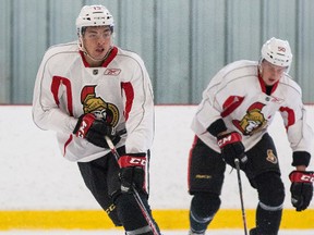 Nick Paul carries the puck at the Senators rookie camp at Canadian Tire Centre on Thursday  . (Errol McGihon/Ottawa Sun/QMI Agency)